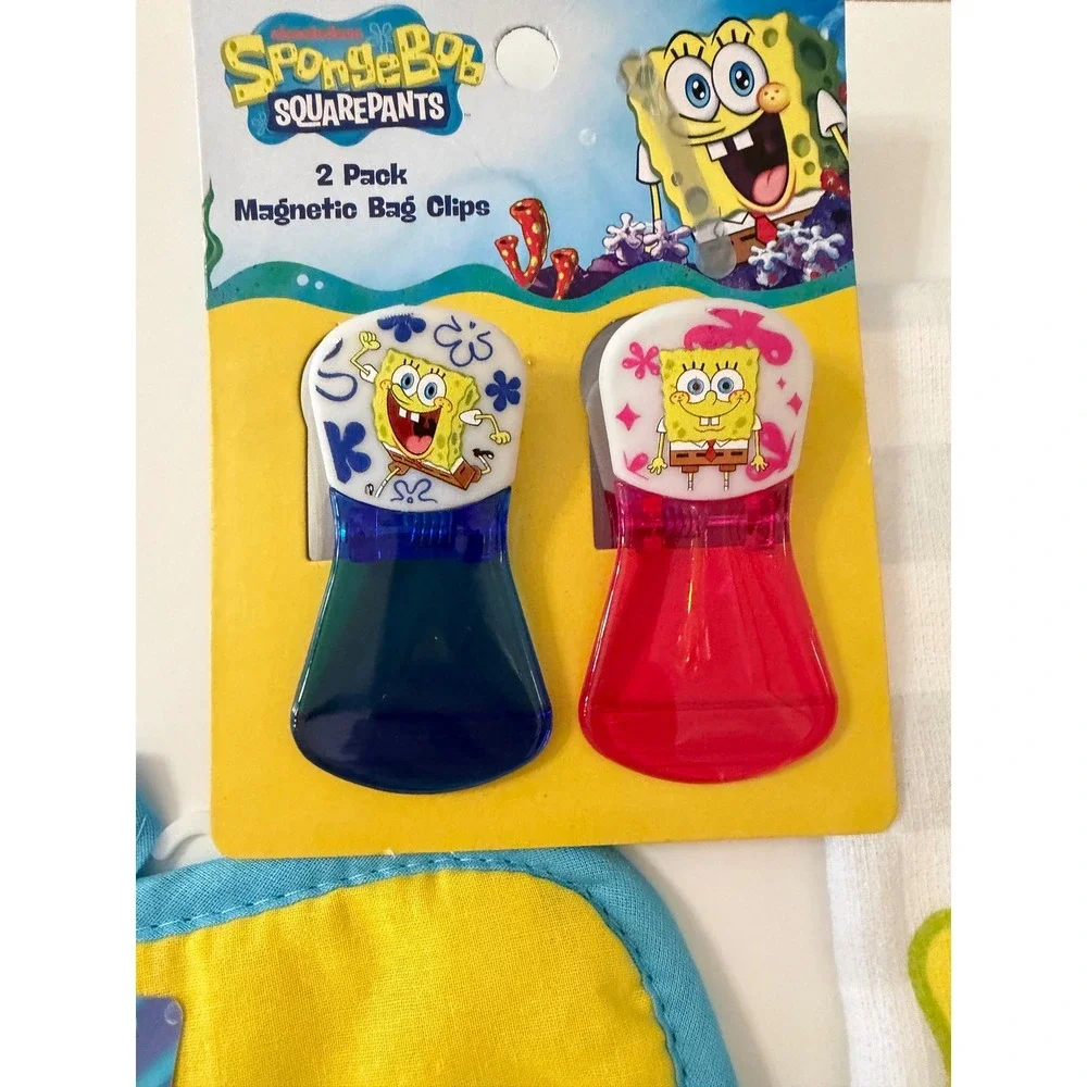 SpongeBob SquarePants Kitchen Set Timer Measuring Spoons Pot Holder Towel 10pc